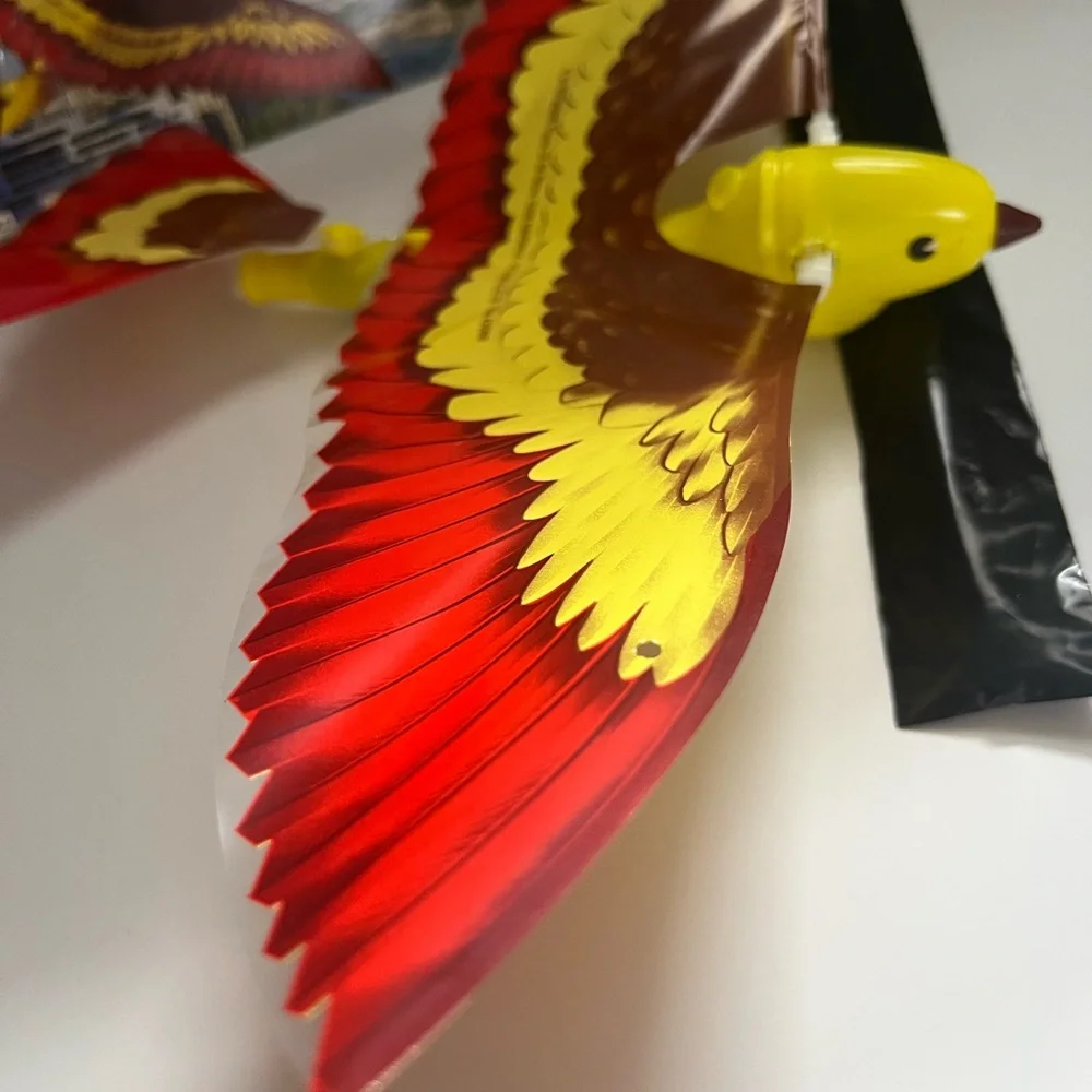 Tim Bird Vintage 1983 Flying Bird Toy - Red and Yellow
